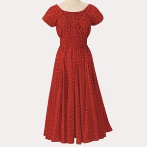 Inc International Concepts Mira Animal Smocked Maxi Dress XL NWT bv